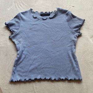 Brandy Melville cropped stripe shirt